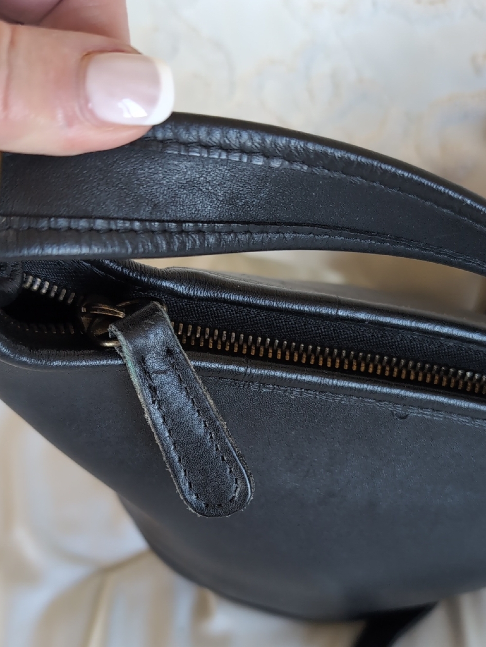 Coach Vintage ♣Maggie Bucket Bag- Black Round Feeder Shoulder/ Crossbody USA - Picture 6 of 16